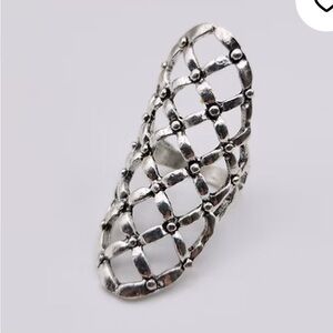 Elegant Silver Mesh Ring
